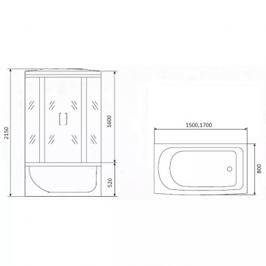 Душевая бокс Timo Eco (TE-0750) 148х80 9