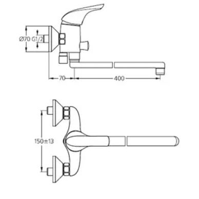 Смеситель для ванны Ideal Standard Ceraplan New (B7566AA) 1