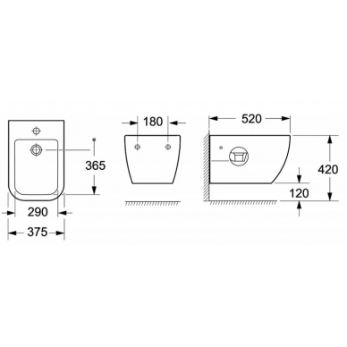 Биде подвесное BelBagno Genova (BB1104BH) 2