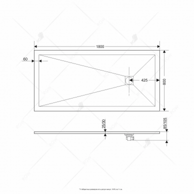 Поддон для душа RGW STone Tray ST-188G (14152818-02) (80-180) (прямоугольный) 1