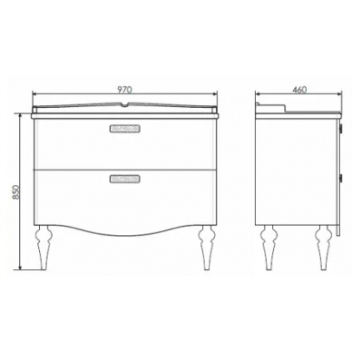 Тумба для ванной Comforty Монако-100 (100x85x46 см), белый глянцевый 6