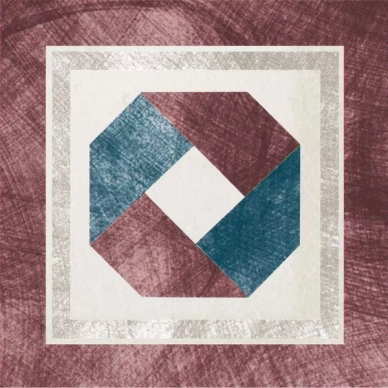 1036846 Via Emilia Inserto Festone BIANCO-BORDEAUX 10x10 0