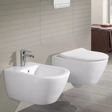 Унитаз подвесной Villeroy & Boch Subway 2.0 DirectFlush (5614R201) безободковый с микролифтом 5