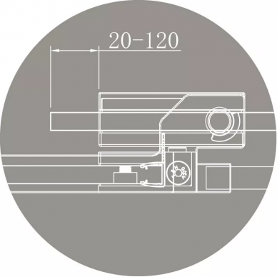 Душевой уголок Cezares Slider AH 2 (SLIDER-AH-2-90/100-100/110-GRIGIO-Cr) 5