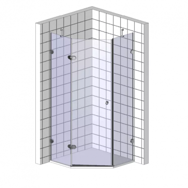 Душевой уголок BelBagno Due (DUE-R-2-80-C-Cr) 5