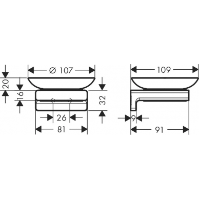 Мыльница Hansgrohe AddStoris (41746000) хром 7