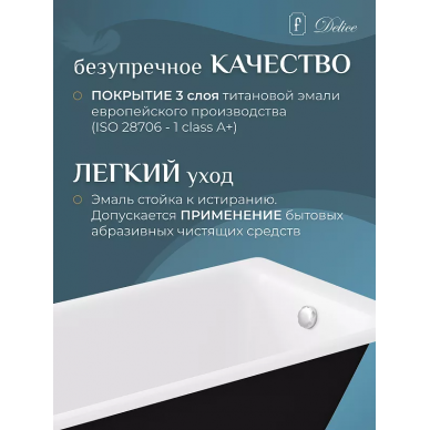 Ванна чугунная Delice Parallel (DLR 220503) 150х70 см 6