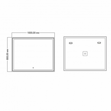Зеркало Mixline Мелис (545206) 100х80 см, с подсветкой 1
