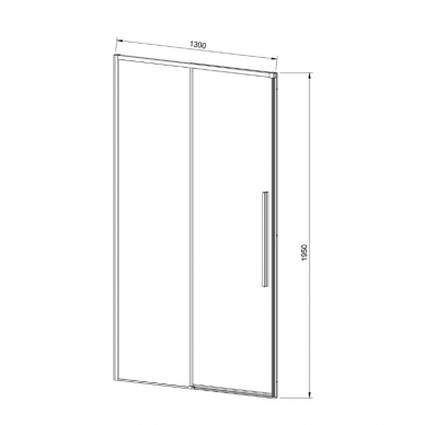 Душевая дверь Vincea Slim-N (VDS-4SN130CLB) 130x195 см, профиль чёрный/стекло прозрачное 2