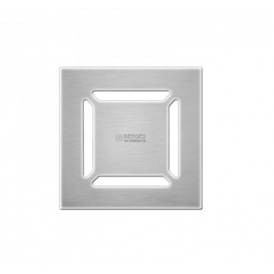 Трап для душа Berges Platz Norma (090058) (100х100) S-сифон вертикальный, матовый хром 5