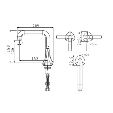 Смеситель для раковины Arrow AG4266CP хром 5