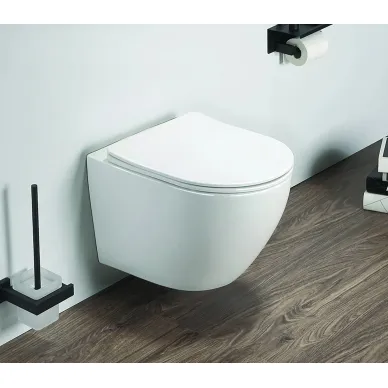 Подвесной унитаз Azario Grado AZ-0046 безободковый, с сидением микролифт 6
