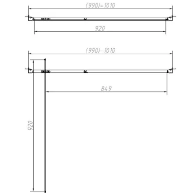 Душевая дверь Vincea Alpha VDP-3AL100MT 100x195 см, профиль хром/стекло текстурное 8