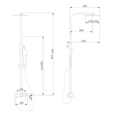 Душевая система Abber Daheim AF8220L хром 3