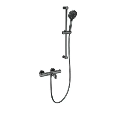 Смеситель для ванны Wonzon & Woghand WW-C2006-A-BGG термостатический, темный графит 0