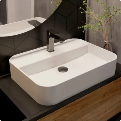 Смеситель для раковины AQUAme Monza AQM6310GM серый 2