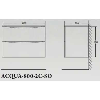 Тумба для ванной Belbagno Aqua (ACQUA-800-2C-SO-PS) (80 см) Pino Scania 1