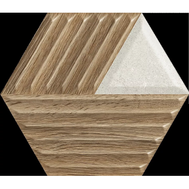 Woodskin Mix Heksagon Struktura C 19.8x17.1 0