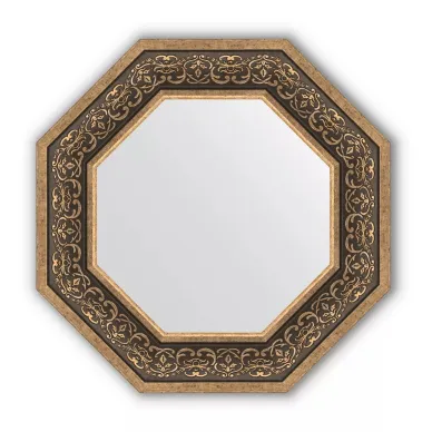 Зеркало Evoform Octagon (BY 3842) в багетной раме, вензель серебряный (69,4х69,4 см) 0