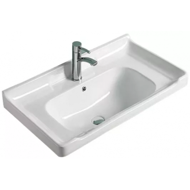 Тумба для ванной Comforty Рига-80 (82x55x47 см), дуб сонома 6