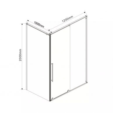 Душевой уголок Vincea Arno (VSR-1A1012CL) 120x100х200 см, профиль хром/стекло прозрачное 5