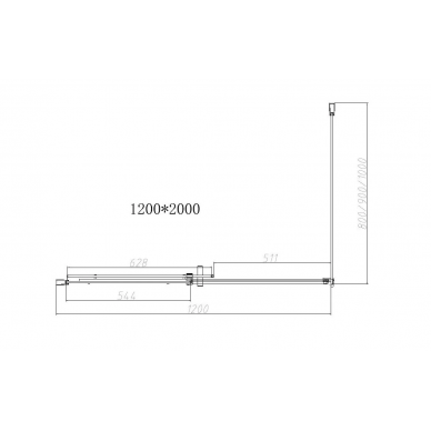 Душевой уголок Vincea Dice (VSR-4D8012CLB) 120х80х200 см, профиль чёрный/стекло прозрачное 3