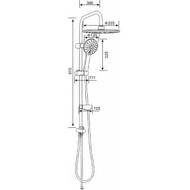 Душевая система Agger Breeze (A0193544), черный матовый 6
