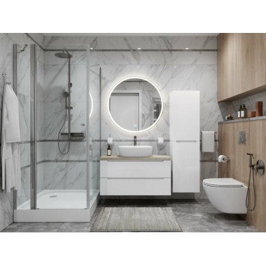 Тумба с раковиной Belbagno Etna (ETNA100BL-KEPMCO-1302-SET) подвесная (100 см) (Bianco Lucido) 0