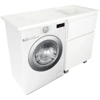 Тумба с раковиной Эстет Dallas Luxe 100 R (ФР-00002316) (правая) 2 ящика, белая 6