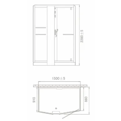 Душевая кабина Orans Diamond (SR-89102RS Black) (150х100R) с турецкой баней 6