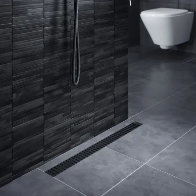 Душевой лоток Timo Drain System 700 DS230107/03 с вставкой lines, 75 см, черный матовый 2