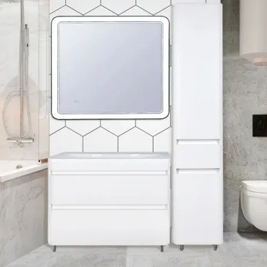 Тумба для ванной Style Line Атлантика СС-00000604 80 см напольная, антискрейч белый 7