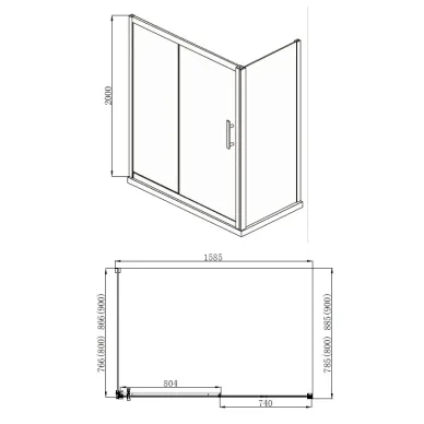 Душевой уголок Aquanet Delta NPE1131 160х80 см 6