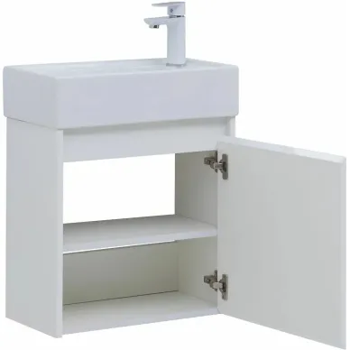 Тумба для ванной Aquanet Nova Lite 298853 50 см, белая глянцевая 5