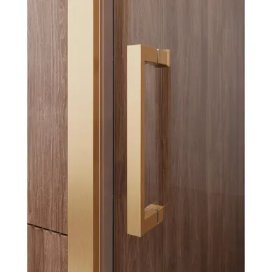 Душевая дверь Cezares Molveno MOLVENO-BF-1-150-C-BORO-IV 150х195, профиль брашированное золото/стекло прозрачное 2