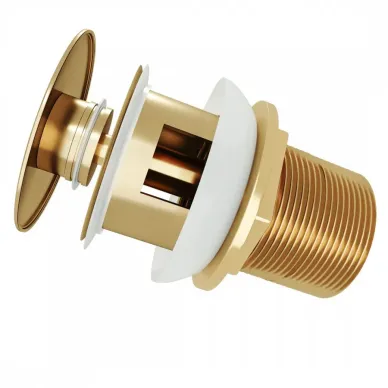 Сливной набор для раковины Teymi Solli T140205 с переливом, click-clack, золото 9