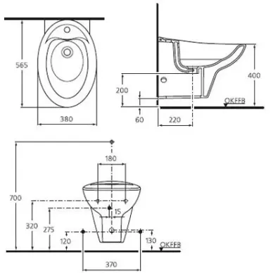 Биде подвесное Ideal Standard Avance (W803601) 1