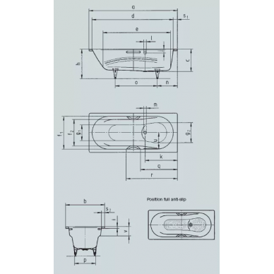 Ванна стальная Kaldewei VAIO SET 954 1