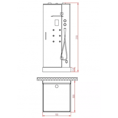 Душевая кабина Orans Basic + (SR-86120S) (100х90) 1