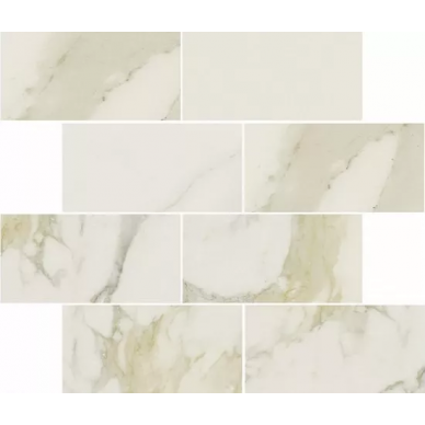750871 I Classici Calacatta Gold Muretto Sfalsato Glossy 7.5x15 6mm 30x30 0