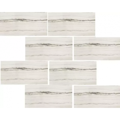 756352 Prexious White Fantasy Mosaico Glossy 7.5x15 30x30 0