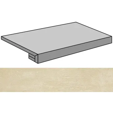 Beton Beige Lappato Gradone Rec-90 44.63x89.46 0