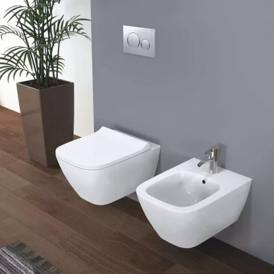 Чаша подвесного унитаза Geberit Smyle Square Rimfree (500.683.01.1) микролифт 8