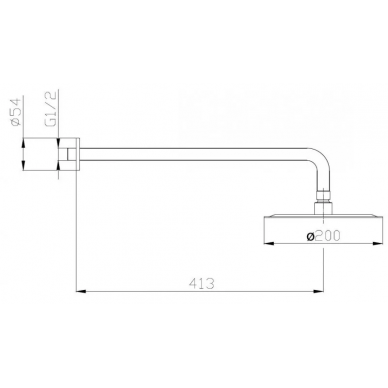 Верхний душ BelBagno Ancona (ANCONA-SLD-CRM) 1