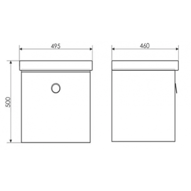 Тумба для ванной Comforty Магнолия-50-2 (49.5x50x46 см), белый глянец 4