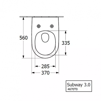 Унитаз подвесной Villeroy & Boch Subway 3.0 TwistFlush (4670TS01) с микролифтом 12