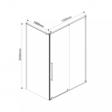 Душевой уголок Vincea Arno (VSR-1A1013CL) 130x100х200 см, профиль хром/стекло прозрачное 6