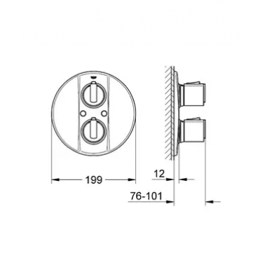 Термостат для душа Grohe Grohtherm 2000 (19354000) скрытого монтажа 1