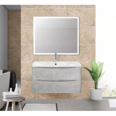 Тумба для ванной BelBagno Acqua (ACQUA-900-2C-SO-CVG) Cemento Verona Grigio 5