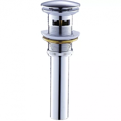 Сливной набор для раковины SantiLine (SL-105) Click-Clack с переливом, хром 0